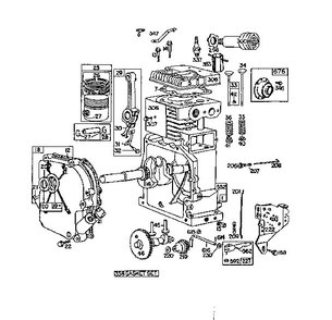 Replacement Parts Diagram and Parts List for 190400-190499 2650-01 Briggs and Stratton Engine